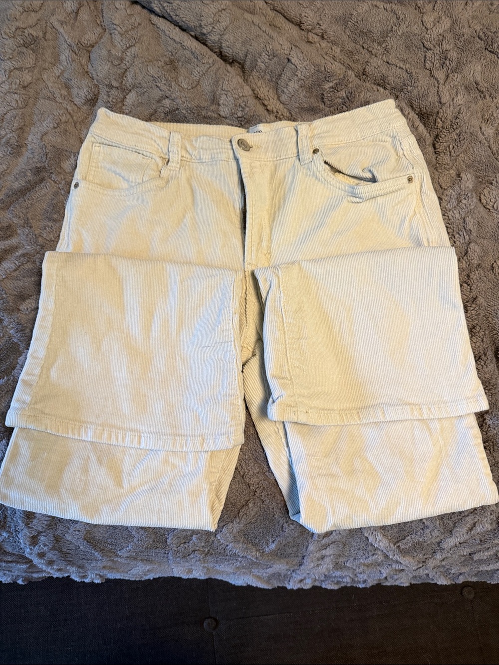 kenzie Cream Relaxed Corduroy Cargo Jeans